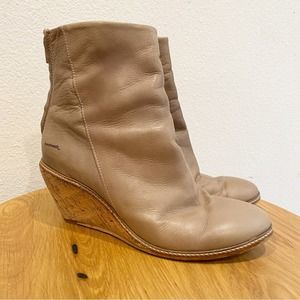 Sandwich Brand Leather Heeled Espadrille Booties sz 40